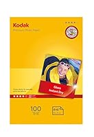 Kodak 240GSM 100 Sheets Gloss Instant Dry 240gsm 4R Photo Paper, (5740-529)