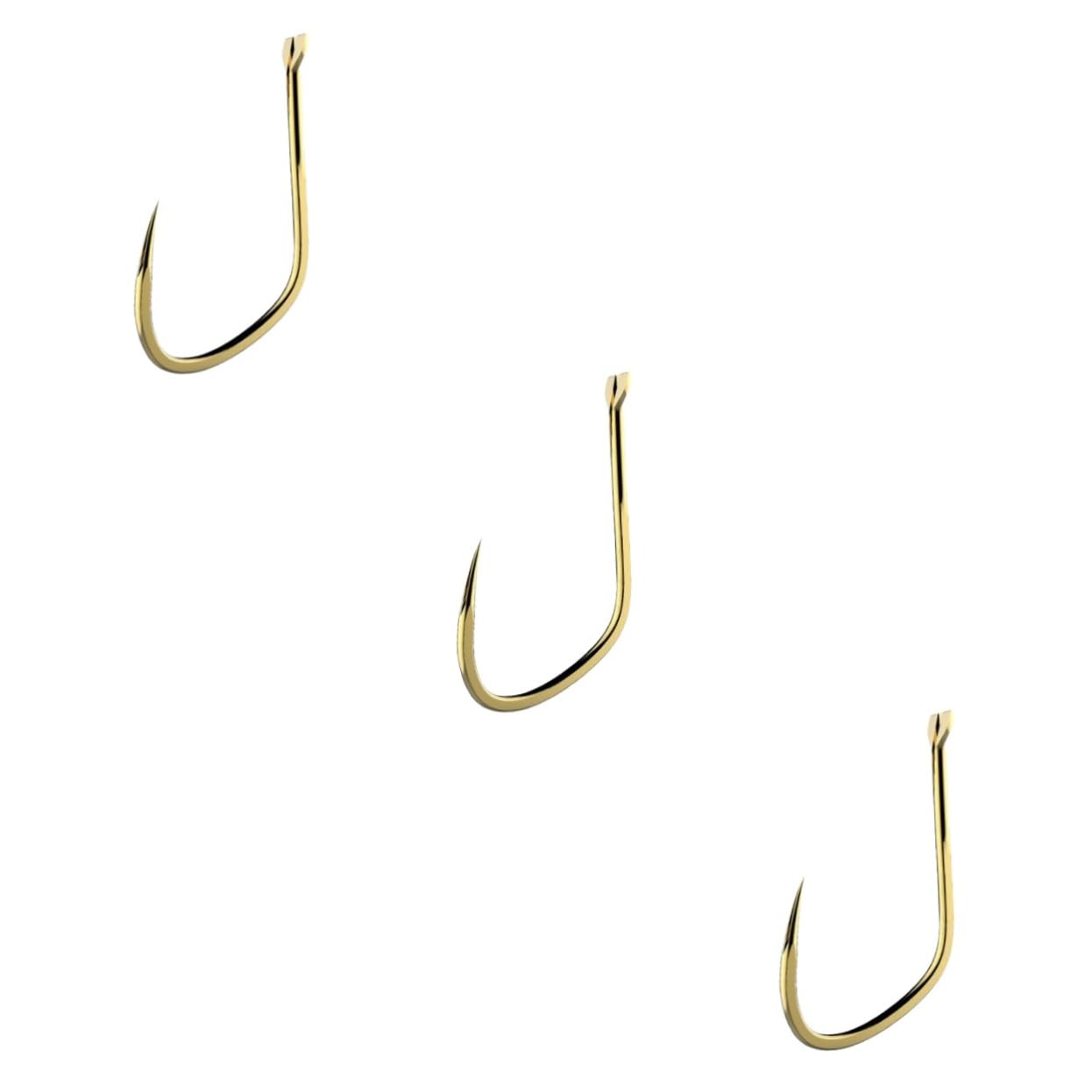 POPETPOP 300 Piezas señuelo Pesca anzuelos Cebo Ganchos Cortos Gancho Oro anzuelos Pesca Gancho Compensado Anzuelo Carpa Anzuelo Pesca pequeño componente