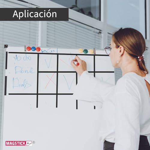 Miniatura 7 de Magstick I 1x Tira Magnética Negra I Aproximadamente 1 Cm X 5 M De Cinta Magnética Para Marcar Calendarios En Pizarra I Líneas Magnéticas No Autoadhesivas I Mag280