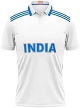 India Cricket Jersey White New Team Test Match Tshirt (Kids,Boys,Men)