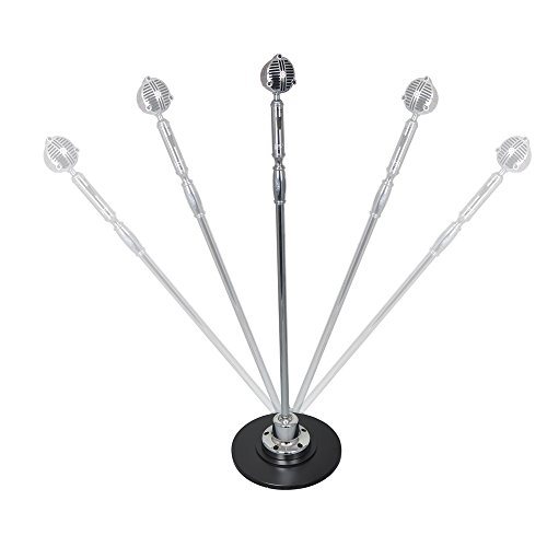 Pyle Retro Microphone And Swing Stand - Classic Vintage Professional Dynamic Unidirectional Audio Vocal Performance Mic, Adjustable Stand, Integrated Cable, For Stage Studio Use Pdmicr74Sl (Silver) #TOP1
