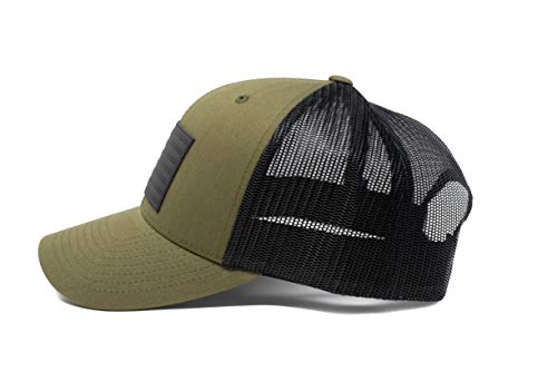 Image of 13 STRIPES American Flag Hat - Leather Patch Mesh Back Snapback Hat for Men & Women USA Flag Trucker Hat, Casual Unisex Hat