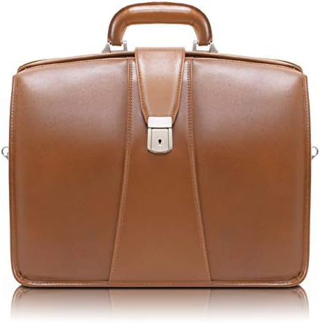 McKlein V Series, Harrison, Top Grain Cowhide, 17" Leather Partners Laptop Briefcase (83384), Brown