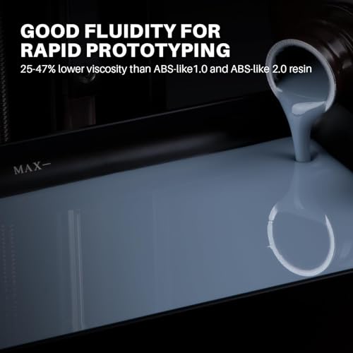 Image of ELEGOO 8K ABS-Like 3D Printer Resin White Smoke 1000g | 405nm Photopolymer Resin for 12K /14K /16K Mars Saturn Jupiter MSLA DLP LCD 3D Printing with Strength and Toughness