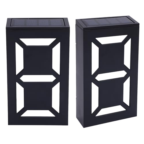 Luz LED solar exterior con número de casa multicolor y panel solar eficiente 5