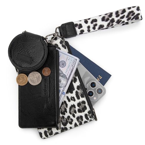 Image of Montana West X Wrangler Keychain Wallets for Women Dual Pouch Wristlet
