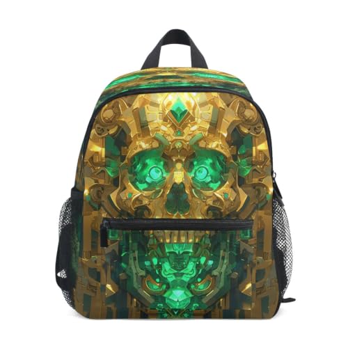 Cartable préscolaire crâne futuriste sac à dos enfant pour fille et garçon de maternelle
