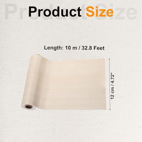 Image of PATIKIL Wood Grain Tape 4.7 inch x 32 ft, Self-Adhesive Wood Texture Repair Tape Realistic Wooden Effect Patch for Furniture Cabinets Floor Walls, Poplar Wood