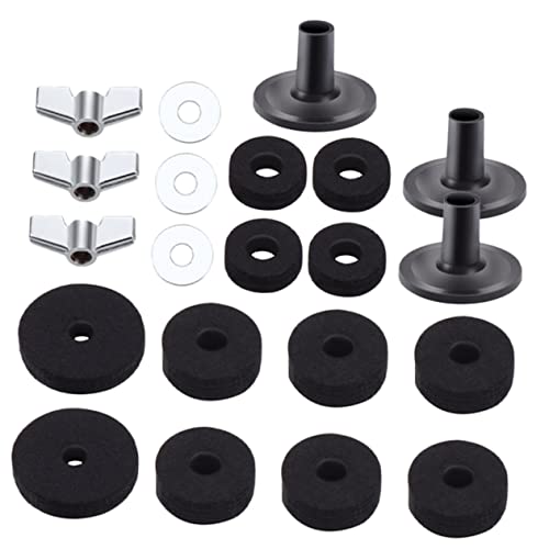 Toyvian 1set Drum Felt Pads Antiskid Cymbal Stand Felt Washers for Improved Sound Quality Compatible Drum Kits