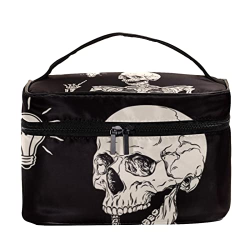 Trousse de Toilette Crâne Squelette au Design Gothique Iconique pour Dame