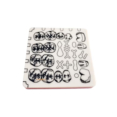 Dental Cavity Tooth Preparation Trainer Blocks Caries Remove Model Student Practise Teeth Models 3-layers 1piece