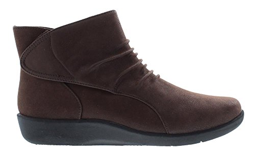 Clarks Women's Sillian Sway Ankle Bootie, Brown, 6.5 W US