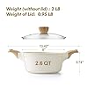 SENSARTE Ceramic Nonstick Stock Pot with Lid, 2.6/4.5/6.6/8.5/11 QT Soup Pot Casserole Pot, Non-toxic Healthy Pasta Pot, Large Cooking Pot Stew Pot, Induction Compatible, PFOA PFAS PTFE Free, White #5