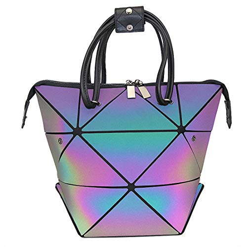 Bolso Tote Geométrico Luminoso Holográfico para Mujer miniatura 1