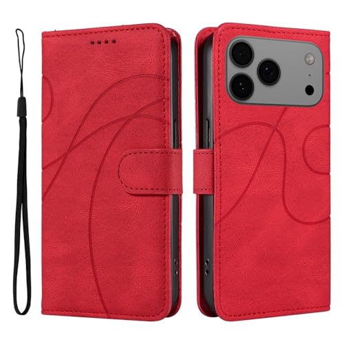 Étui compatible avec iPhone 17 Pro rouge idéal pour voyager léger au quotidien