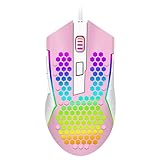 MOUSE REAPING ELITE RGB ROSA COM BRANCO