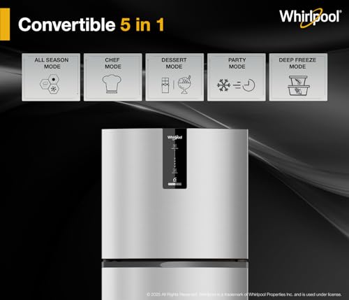 Image of Whirlpool 308 L 3 Star Convertible Frost Free inverter Double Door Refrigerator (IF INV 355 LUNAR STEEL(3S) CONV-Y, 2026 Model)