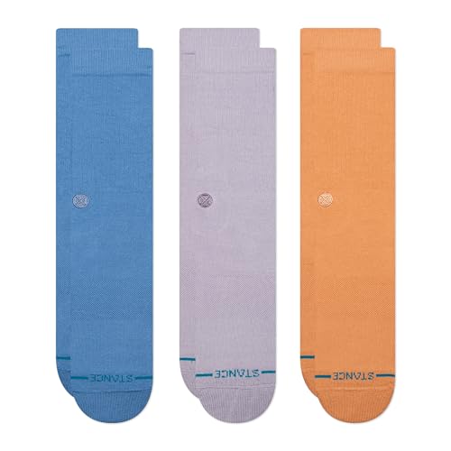 Image of Stance Icon Classic Casual Crew Socks 3-Pack, Cotton Blend and Cushioning Arch Support