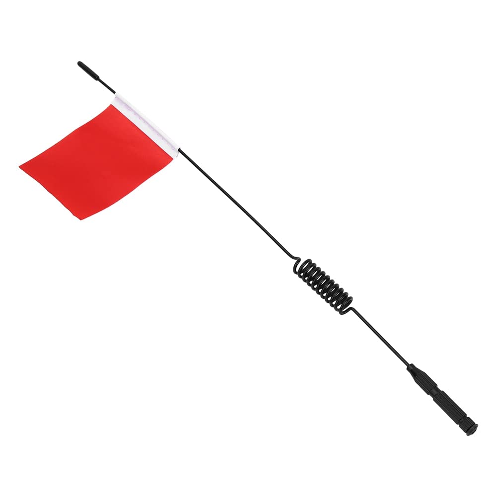 RC Climbing Car, Spiral Flag Signal Line Accessory for Model Vehicles, Durable Flexible Mast, Realistic Design Compatible with SCX10 9004 (Red)