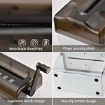 Mini Hand Shredder, Portable Manual Paper Shredder for Home Office, Desktop Hand Crank Paper Cutter for A6 & Folded A4 Paper, Safe Mini Paper Shredder with Non-Slip Base