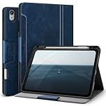 Antbox Case for iPad Air 11 inch M4/M3/M2 (2026/2025/2024), iPad Air 5th/4th Generation 10.9" 2022/2020 with Typing Angle Pencil Holder Auto Sleep/Wake Function PU Leather Cover (Blue)