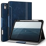 Antbox Case for iPad Air 11-inch M3 (2025) / M2 (2024), iPad Air 5th/4th Generation 10.9'' Vegan Leather with Pencil Holder Typing Angle Auto Sleep/Wake Muti-Stand (Blue)