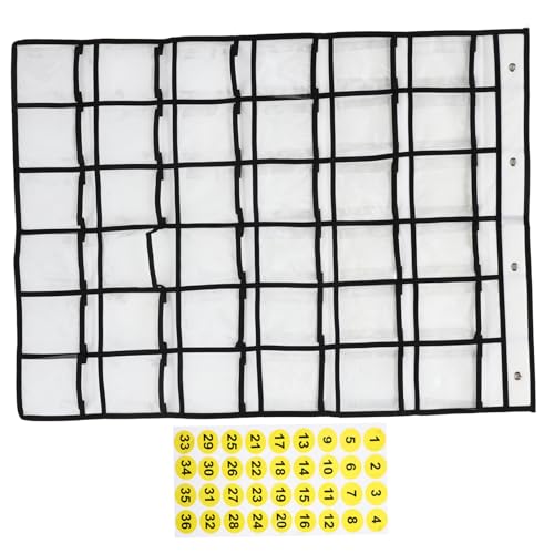 LOORGVEL Bolsa Colgante para Teléfono Móvil con Bolsillo Numerado Transparente Organizador Sencillo para Aula Soporte para Calculadoras y Teléfonos Diseño Separado Fácil Resistente y