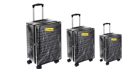 Image of Transparent Protective Zipper PVC Dust Proof Cover for Luggage /Suitcase Trolley Bags for All Brand (for Hard Luggage, (20+24+28 Combo of 3))