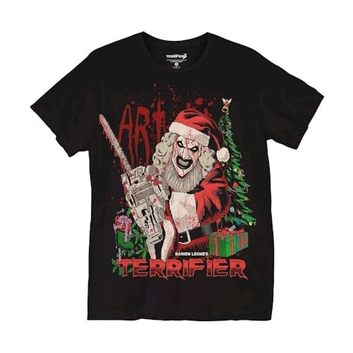 ERTr44yu 3 Santa Art The Clown Shirt Black