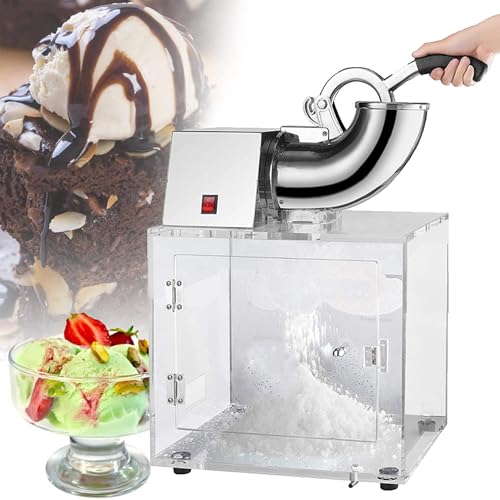 Máquina de cono de nieve comercial, trituradora de hielo eléctrica, resistente a la corrosión y a altas temperaturas, rotación de alta velocidad, para el hogar, restaurantes, bares