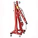 BIG RED T32001 Torin Steel Garage/Shop Crane Engine Hoist with Folding Frame, Hydraulic Long Ram Jack, and 4 Position Reinforced Boom, 2 Ton (4,000 lb) Capacity, Red