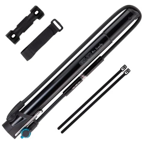 GIYO Bike Frame Floor Pump - Compact & Durable, Fast Tire Inflation for Road & MTB - Presta/Schrader, Max 140 psi - Small Pump with Gauge (GM631) Cover