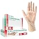 SF Einweghandschuhe XL Transparent - 100 Stück Vinyl Handschuhe, Puderfrei, Latexfrei, Untersuchungshandschuhe, Putzhandschuhe, Gummihandschuhe für Medizin, Küche, Tattoo, Reinigung