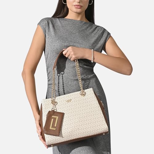 Image of Lavie Luxe Women's Monogram Ashley Satchel Bag | Satchel Handbag For Work | Ladies Purse | Stylish Shoulder Bag | Gift For Women