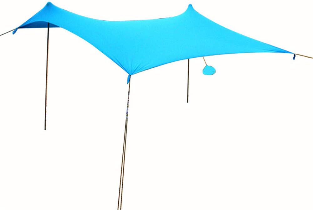 tenda da spiaggia con ancore di sabbia