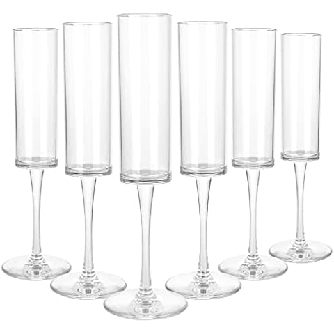 JMIATRY Unbreakable Plastic Champagne Flutes Set Cover