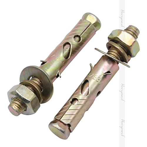 3834 x 2-12 inch carbon steel antiskid sleeve anchor zinc plated non-slip expansion anchors for concrete base wall furniture 10 pcs