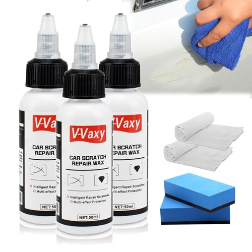 V-Vaxy Car Scratch Repair Wax, Car Buff Out Scratch, Intelligent Repair Scratcher, V-Vaxy Paint Restorer, Car Paint Scratch Repair, VVaxy Car Scratch Repair, Multi-Effect Protection (3pcs)