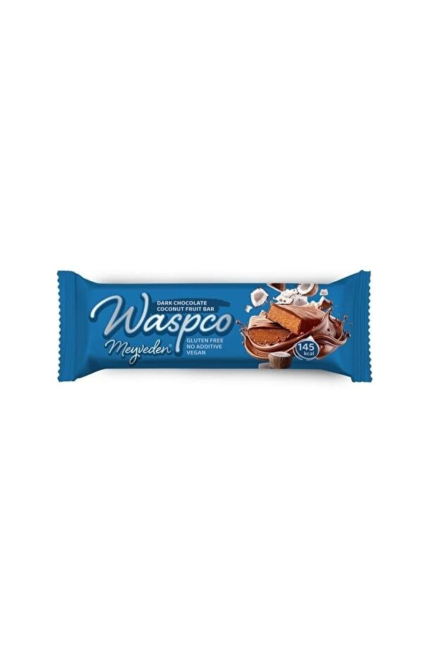 Waspco Bitter Çikolata Kaplı Hindistan Cevizli Meyve Bar 35g x 12 Adet