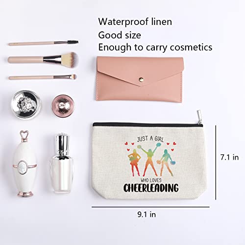 kdxpbpz Cheer Stuff Cheer Bag Cheerleader Gifts Cheerleading Accessories for Cheerleader Birthday Friendship Gifts for Her Female Friend Makeup Bag