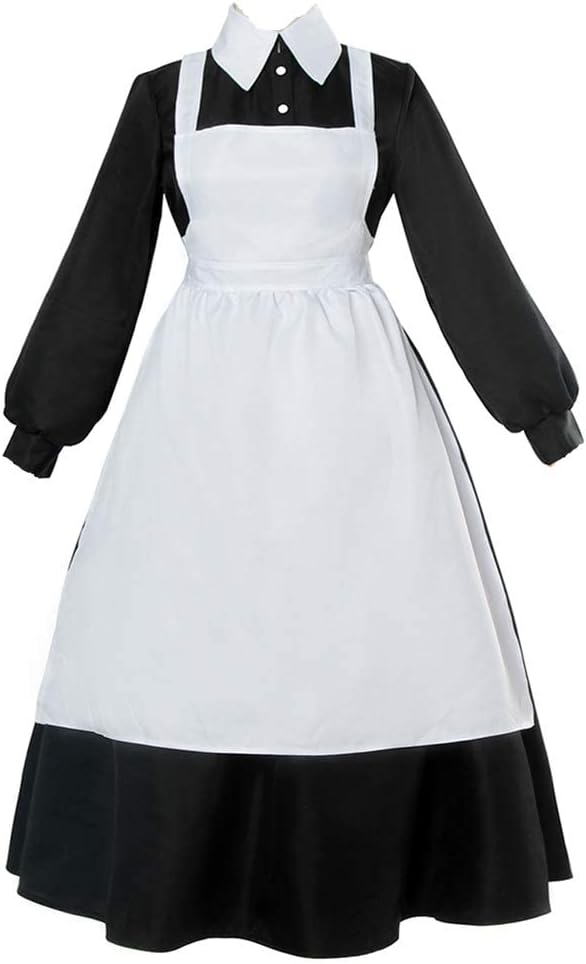 DUNHAO COS Anime Women's The Promised Neverland Isabella Krone Cosplay Maid Dress Costume