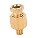 ZJchao Pipe Nipple Brass Thread Straight Fitting Connector Durable Industrial Piping Supplies for Nylon Copper Aluminum Tubes M6 x 1 Size 4mm 6mm (PD606)