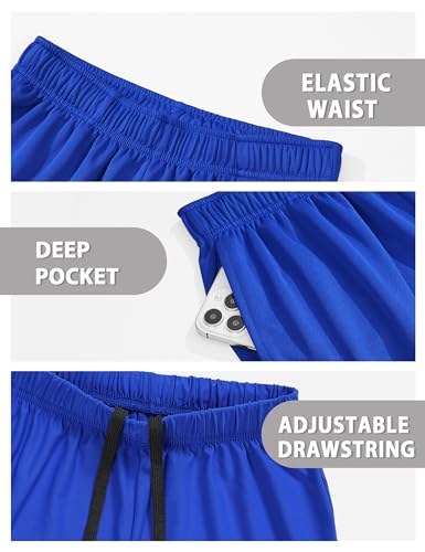 Image of Somaibo Boys Athletic Shorts Youth Quick Dry Soccer Basketball Running Gym Performance Mesh Sports Shorts for Kids