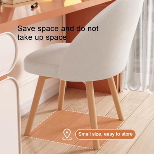 Swivel Vanity Chair with Backrest - Modern Makeup Chair, Leisure Seating, Sturdy Solid Wood Design, Versatile for Home, Salon & Office Use (White)