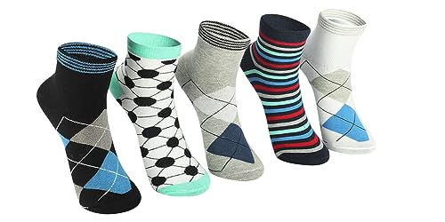 Image of Kids Boys Socks - Printed Cotton Kids Socks | Soft & Comfortable Sock for Boys | Durable Boy Sock for Everyday Wear- Pack of 5