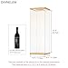 DIWNELEM Wood Acrylic Wine Bottle Display Case with LED Light Acrylic Wine Glass Holder Wine Display Case Dustproof for Red Wine,Champagne,Liquor,Whiskey,Beer,Beverage Bottle (5.1*5.1*14.2