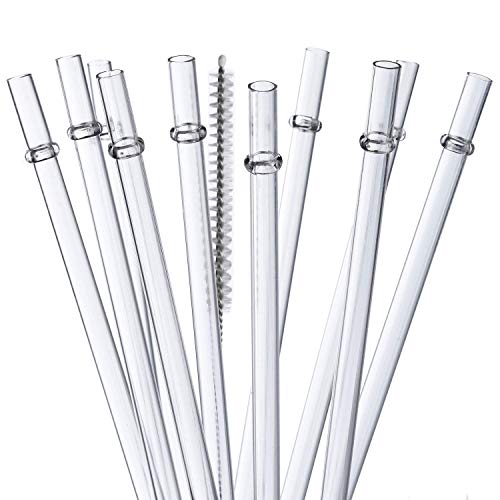 ALINK 10 Tritan Rainbow Pitillos Reutilizables + 10 Claros + Cepillo miniatura 6