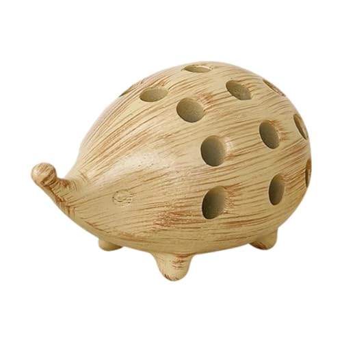 DimyFew Hedgehog Pen Holder with Holes Porcupine Animal Pencil Desk Organization Stationery Organizer for Desktop Home