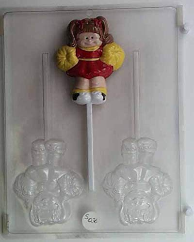 Cute Cheerleader Girl Candy Lollipop Mold S036