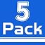 Blue; 5 Pack